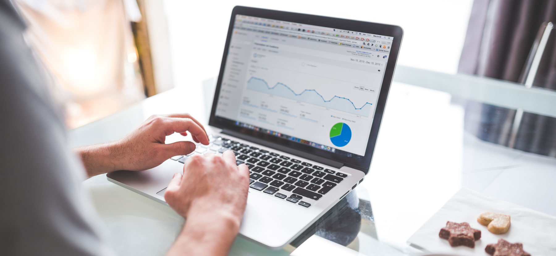 Laptop with Google Analytics