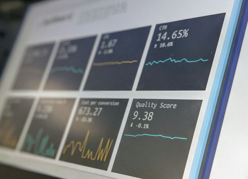pc screen showing Google Ads data