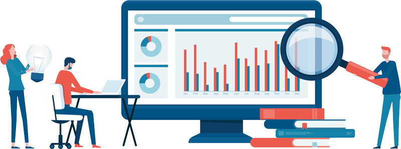 Illustration of an up-to-date website running efficiently